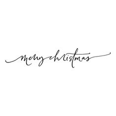 the word merry christmas written in cursive handwriting on a white background with black ink