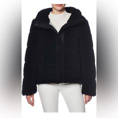 Brand New With Tags! Original Price $120 Calvin Klein Women's Faux Sherpa Coat Women’s Size Small The Signature Calvin Klein Logo Is Stitched Onto The Sleeve And The Addition Of Welt Pockets Give This Coat Added Flare And Function. Wrap Yourself Up This Season In The Warm Comfort Of This Cozy Sherpa Coat Cozy Black Outerwear With Faux Fur Trim, Calvin Klein Long Sleeve Puffer Jacket For Fall, Calvin Klein Long Sleeve Winter Puffer Jacket, Calvin Klein Black Cold Weather Outerwear, Calvin Klein Winter Workwear Outerwear, Calvin Klein Winter Outerwear For Work, Chic Calvin Klein Black Outerwear, Chic Black Calvin Klein Outerwear, Calvin Klein Winter Puffer Jacket For Cold Weather