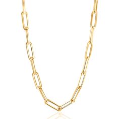 Our 14K Gold Grand Paper Clip Chain Necklaces are back in stock!
Our 14K solid gold Grand Paper Clip Chain is one of the hottest chains in the game! Bold and trendy but light enough to be wearable.  Whether you layer up of wear it solo, you are sure to make a bold statement with this popular necklace.

Link Size: 16mm x 5.5mm
Solid 14K Gold- Semi-Hollow Links
Lobster Clasp Lock
Lifetime Guarantee Bezel Set Earrings, Popular Necklaces, Gold Link Necklace, Signature Bracelet, Bridal Diamond Jewellery, Anchor Necklace, Gold Link, Gold Paper, Bridal Bands