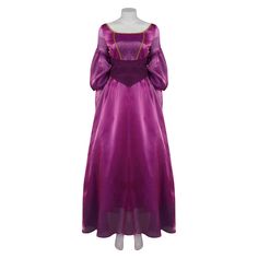 a purple dress on a mannequin head