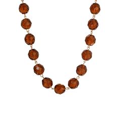 Featuring a mesmerizing array of round, fire-polished faceted beads, this 1928 necklace adds a touch of sophistication to any outfit. Featuring a mesmerizing array of round, fire-polished faceted beads, this 1928 necklace adds a touch of sophistication to any outfit. FEATURES Length: 0.45 in. Chain length: 16 in. + 2-in. extender Clasp: lobster-claw Metal: alloy Material: glass Plating: gold tone, silver tone Finish: polished Size: One Size. Color: Brown. Gender: female. Age Group: adult. Faceted Glass, Bead Strand, Strand Necklace, Faceted Bead, Glass Bead, Chain Lengths, Lobster Claw, Chain Length, Gender Female