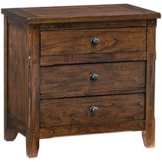 a wooden chest with three drawers on one side and an open drawer on the other