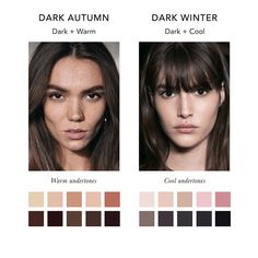 Deep Winter Palette Outfits, Deep Autumn Makeup, The Concept Wardrobe, Dark Deep Winter, Concept Wardrobe, Hair Color Guide