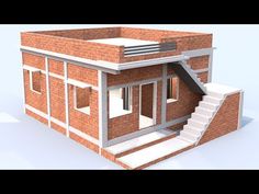 House With Exterior Stairs, Small Home Design Plans Indian, Village Style Houses, Small Front House Design, Small Village House Design Indian, How To Build A House On A Budget, Village House Design Indian Plan, Small Simple House Design, Layout House Floor Plans