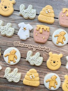 some cookies that are shaped like winnie the pooh