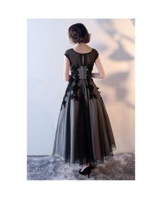 Get 10% off now! Buy retro tea length black homecoming dress with polka dot mesh at cheap price online. Free stable shipping and pro custom service since 2009. Black A-line Tulle Evening Dress, Black Tulle A-line Evening Dress, Black Evening Dress With Fitted Bodice, Knee-length, Black Knee-length Evening Dress With Fitted Bodice, Black Fitted Bodice Midi Evening Dress, Black Midi Evening Dress With Fitted Bodice, Fitted Tulle Evening Dress Tea Length, Black Tulle Dress For Spring, Fitted Black Tulle Evening Dress