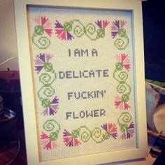 Awesome Christmas present from @rockerkatt #crossstitch Stitch Witchery, Cross Stitch Quotes, Subversive Cross Stitch, Cross Stitch Funny, Needlework Patterns, Cross Stitch Patterns Free, Free Cross Stitch, A Cross, Christmas Present