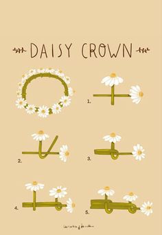 daisy crown instructions on how to make the flower wreath for your child's room