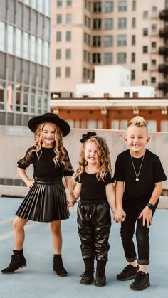 Leather Family Photoshoot, Black And White Outfit Photoshoot Family, Family Portrait Outfits Black, Black Attire Family Photos, Rocker Family Photos, Black Outfits Photoshoot Family, Fancy Family Photos, Edgy Family Photoshoot Outfits, Family Photo Black Outfits