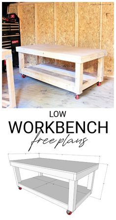 the plans for a workbench are shown here