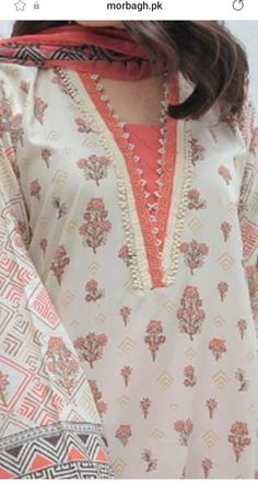 Suit Neck Patterns Women Indian, Kamiz Neck Design, Printed Kurta Neck Design Latest, Suite Neck Design For Women, Kurti Neckline Designs, Cotton Kurti Neck Designs, Suit Neck Designs Indian, Punjabi Clothes, Bridesmaids Saree