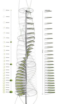 an architectural diagram shows the various sections of a building that are connected to each other