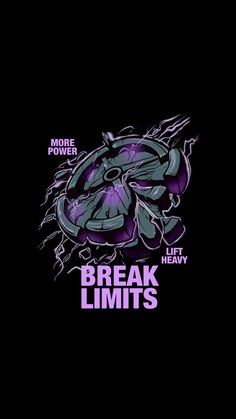 the words break limits are shown in purple and black letters on a dark background with an abstract