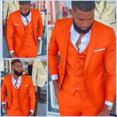 Pcs 5 Orange Prom Suit, Tuxedo Prom, Prom Blazers, Business Casual Suit, Prom Suits For Men, Orange Suit, Man Blazer, Groom Tuxedo, Prom Suits