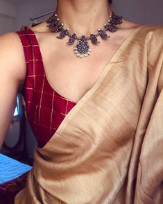 Saree Blouse Styles, Saree Jewellery, Sari Blouse Designs, Saree Blouse Patterns, Silk Saree Blouse Designs, Saree Trends