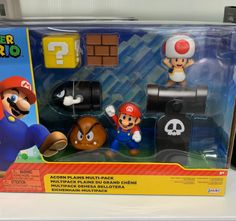 the nintendo mario kart playset is on display