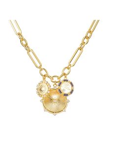 PRICES MAY VARY. Material:This sun round pendant necklace and pendant are made with alloy that will not cause allergic reactions and will not damage your skin Size:With a decent extensor chain, The gold chain necklace is 16" / 40cm long with a 3" / 8cm extension, Available from 16" / 40cm to 19" / 48cm. Weight: 80g Wear: The design of the Sun circle necklace is classic. So the necklace is suitable for stacking with other necklaces, but also suitable for wearing alone, no matter what outfit can s Chunky Gold Jewelry Necklaces, Gold Necklace Chunky, Neckless Gold Jewelry, Sun Choker, Simple Charm Necklace, Sun Circle, Chunky Gold Jewelry, Necklace With Charms, Y2k Necklace