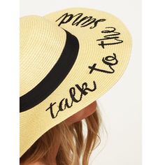 Floppy Embroidered Straw Sun Hat (Talk To The Sand) Round Sunhat “Talk To The Sand” Cursive Embroidered Print Black Band Trim. Natural 100% Paper Spot Clean Only One Size. Style #901399060 Bundle & Save!! 10% 3+ Items Casual Wide Brim Hats With Embroidery, Casual Wide Brim Embroidered Hats, Casual Embroidered Sun Hat For Beach, Casual Embroidered Sun Hat For The Beach, Summer Embroidered Beige Hat, Spring Beach Hats With Letter Print, Trendy Embroidered Beach Hat, Embroidered Sun Hat For Summer, Casual Embroidered Sun Hat For Summer