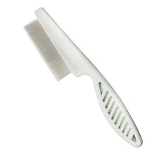 a close up of a white comb on a white background