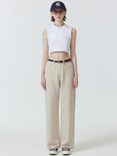 This is a comfortable and trendy pants by MaLoupe that is made out of high quality cotton and linen blend fabric. With design detail of relaxed wide silhouette and light fabric, it gives a trendy and modern look. - Soft touch of cotton and linen blend fabric- Wide silhouette with sturdy weight- Trendy and modern mood Casual Linen High-waisted Jeans, Spring Wide-leg Linen Jeans, Chic Linen Summer Jeans, Chic Summer Linen Jeans, Summer Linen Straight Leg Jeans, Summer Straight Leg Linen Jeans, Everyday Linen Wide Leg Pants, Summer Straight-leg Linen Jeans, Summer Linen Wide-leg Jeans