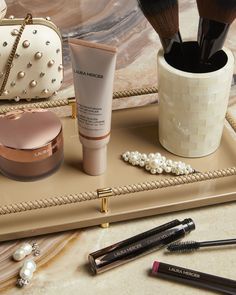 Laura Mercier is our go-to brand for perfectly pretty bridesmaid makeup looks. Pretty Bridesmaid Makeup, Bridesmaid Makeup Looks, Lighter Skin, Images And Words, Bridesmaid Makeup, Laura Mercier