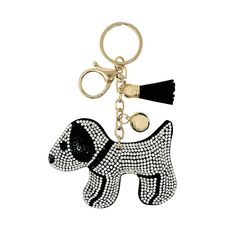 a key chain with a dog on it