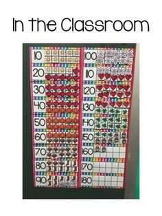 an image of a classroom poster with numbers and hearts in the class room on it