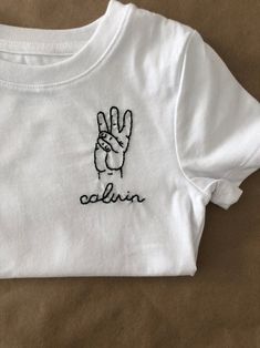 Birthday Crew Neck T-shirt With Embroidered Text, Birthday Embroidered Text T-shirt With Crew Neck, Embroidered Crew Neck Birthday T-shirt, Embroidered Crew Neck T-shirt For Birthday, White Custom Embroidered Tops For Birthday, White Embroidered T-shirt For Birthday, Family Matching White T-shirt With Embroidered Text, White Family Matching T-shirt With Embroidered Text, White Embroidered T-shirt For Family Matching