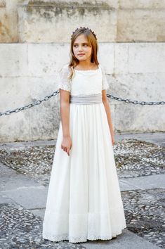 Girls First Communion Dresses, Girls Communion Dresses, Holy Communion Dresses, White Lace Shorts, First Communion Dress, First Communion Dresses, Baptism Dress, Communion Dresses, Lace Short