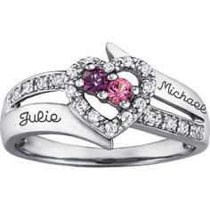 The Personalized Keepsake Enchantment Promise Ring with Birthstones adds a touch of brilliance to any look. Size: One Size.  Color: Silver.  Gender: female.  Age Group: adult. Promise Rings For Her Gold, Ring With Birthstones, Personalized Promise Rings, Family Jewelry, Birthstone Rings, Aquamarine Engagement Ring, Family Jewellery, Promise Rings For Her, Gold Ring Stack