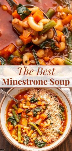 the best minestone soup with spinach and carrots