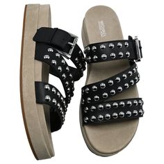 Michael Kors Women's Ansel Studded Leather Slide Sandal Size: 8m Featuring A Leather And Textile Upper, Add Plenty Of Comfort To Your Casual Style Wearing The Michael Michael Kors Gertie Lace-Up Sneaker With A Padded Tongue And Collar. Style# 40s0anfp1l Color: Black Slide Sandal Leather Lining: Leather Sole: Rubberopen Toe Slip On Size: 8m Brand New With Box 100% Authentic Leather Platform Footbed Sandals With Flat Heel, Leather Platform Footbed Flat Sandals, Michael Kors Leather Sandals For Summer, Michael Kors Sandals For Spring, Michael Kors Sandals With Buckle Closure For Spring, Black Leather Flat Footbed Sandals, Michael Kors Ankle Strap Sandals With Branded Insole, Michael Kors Casual Sandals With Cushioned Footbed, Michael Kors Leather Sandals With Cushioned Footbed