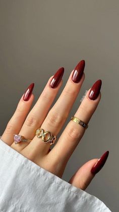 Discover 35 Trendy Burgundy Nails You Need to Try This Season for all the Nagel Inspo you need! From classic Red Nail Polish and Wine Nails to Short Burgundy Nails, these looks are perfect for every occasion. Elevate your style with Deep Red Nails or opt for Red Nail Varnish to make a bold statement. Looking for Thanksgiving Nails or Casual Nails? This collection has it all, including chic Nail Tattoos and unique Nail Swag ideas. Whether you're into specific Nail Type looks or just need Nagel... Cherry Wine Nails, Chrome Nail Colors, Ongles Beiges, Kutek Disney, Wine Nails, Cherry Wine, Cherry Nails, October Nails, Nagel Tips