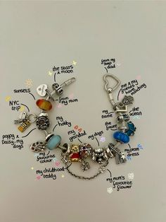 Pandora Theme Bracelet, Pandora Me Bracelet Ideas, Pandora Bracelet Charms Ideas Style, Summer Pandora Charms, Charm Bracelet Pandora Ideas, Pandora Charm Necklace Ideas, Colorful Pandora Bracelet