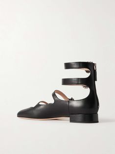 Valentino Garavani, Ballet Flats, Block Heels, Top Brands, Black Leather, Slippers