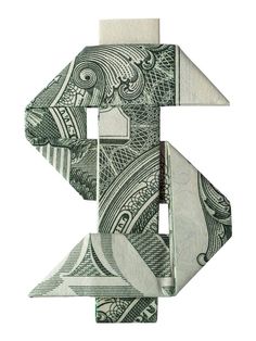 the letter s made out of dollar bills