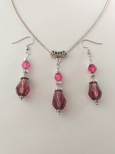 Victorian Silver Agate Burgundy jewelry set necklace earrings Boho jewelry set Agate Dragon veins set Burgundy crystal set gift jewelry set Silver-toned fine ornaments Agate Dragon veins and Burgundy glass faceted teardrop shaped beads Victorian jewelry set necklace and earrings. Bohemian necklace and earrings . Beautiful Set of silver-tone Antique style Burgundy red-purple necklace and earrings. Silver tone  Victorian style necklace and earrings. Boho necklace. Bohemian necklace and earrings. Romantic necklace and earrings. Beautiful necklace with same style earrings with pink Agate Dragon veins and Burgundy glass handmade beads.  Perfect Gift for girlfriend, mother, sister, bridesmaids or Maid of honor. Gift for special people or jewelry set for your special occasion. FREE SHIPPING  Mate Czech Glass Jewelry With Matching Earrings For Gifts, Czech Glass Jewelry Set With Matching Earrings As Gift, Gemstone Jewelry Sets Gift, Crystal Necklace And Earring Set For Gifts, Crystal Necklaces With Matching Earrings For Gift, Crystal Necklace With Matching Earrings As Gift, Elegant Czech Glass Crystal Necklace For Gift, Costume Jewelry Crystal Necklaces For Gifts, Faceted Costume Jewelry As A Gift