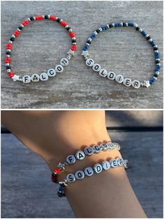 This Beaded Bracelets item is sold by JawzRoseCreations. Ships from Manitowoc, WI. Listed on Aug 21, 2024 Marvel Bracelet Ideas, Marvel Bracelets, Marvel Crafts, Falcon And Winter Soldier, Loki Drawing, Diy Jewelry Charms, Star Beads, Marvel Images, Diy Bracelet Designs