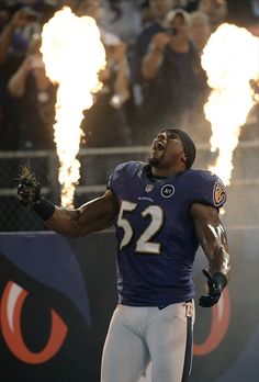 a football player is celebrating his team's victory