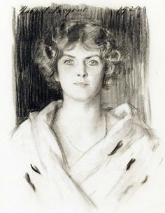 a black and white drawing of a woman