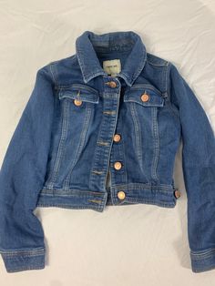 Cherokee Jean Jacket Size Large 10/12 Super soft Material: cotton, rayon, polyester and spandex bag 22b JN Soft Material, Jean Jacket, Spandex, 10 Things