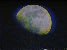 the full moon is visible in the night sky