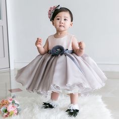 Only $59.99, Flower Girl Dresses Light Grey Organza Baby Flower Girl Dress Toddler Formal Dress #TG7132 at #GemGrace. View more special Flower Girl Dresses,Cheap Flower Girl Dresses now? GemGrace is a solution for those who want to buy delicate gowns with affordable prices, a solution for those who have unique ideas about their gowns. 2018 new arrivals, shop now to get $5 off! Spring Flower Tutu Dress For Dress-up, Spring Princess Bubble Dress For Dress-up, Floral Applique Dress For Spring Pageant, Elegant Spring Floral Applique Tutu Dress, Spring Princess Baptism Dress, Princess Style Baptism Dress With Floral Applique For Spring, Spring Princess Baptism Dress With Floral Applique, Toddler Formal Dress, Baby Flower Girl Dress