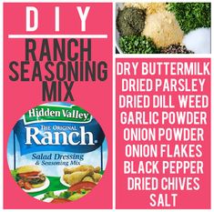 an ad for ranch seasoning mix with broccoli and other ingredients in it