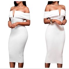 Nwt1x-2xcurvy White Offshoulder Bodyconnwt Not See Through- Great Quality! Such Great Quality. 1x 14/16 2x 18/20 Handpicked With Love Boutique Itemnwt #Posh4chemo @2chicboutique Twice Chic Boutique Posh Ambassadors Since 2017 Bundle 2+ Save The Most #Curvystyles #Curvyfashion #Ownyourbeauty #2chic4chemo #Twicechicboutique Bodycon Dress Curvy, Plaid Sweater Dress, Minimalist Dresses, Empire Waist Dress, White Off Shoulder, Black Velvet Dress, Strappy Dresses, Halter Maxi Dresses, Pink Maxi Dress