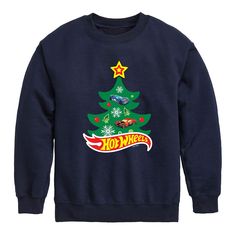 He'll stay warm and look cool in this Boys 8-20 Hot Wheels Christmas Tree Graphic Sweatshirt. HOT WHEELS™ and associated trademarks and trade dress are owned by, and used under license from, Mattel. ©2022 Mattel. He'll stay warm and look cool in this Boys 8-20 Hot Wheels Christmas Tree Graphic Sweatshirt. HOT WHEELS™ and associated trademarks and trade dress are owned by, and used under license from, Mattel. ©2022 Mattel. Crewneck Long sleeve Graphic on chest Fleece constructionFABRIC & CARE Cot Hot Wheels Christmas Tree, Dress Up For Boys, Christmas Trees For Kids, Christmas Tree Dress, Christmas Tree Graphic, Tree Dress, Tree Graphic, Look Cool, Kids Christmas