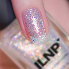 ILNP Ball Drop - Iridescent Flakie Topper Nail Polish Pink Holographic Nails, Pet Poems, Glitter Polish, Shimmer Nail Polish, Nail Shimmer, Holographic Nail Polish, Ball Drop, Jelly Nails, Get Nails