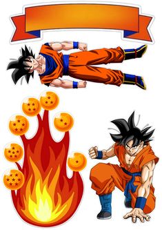 the dragon and gohan characters are depicted in this image