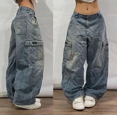 Advbridge New Street Y2K Loose Jeans Retro Solid Color High Quality Hi – advbridge Jnco Jeans Outfit 90s, Cute Clothing Items, 90s Streetwear Women, Over Size Jeans, Casual Wide Leg Jeans, Street Hip Hop Style, Baggy Jeans For Women, Gothic Harajuku, Best Jeans For Women