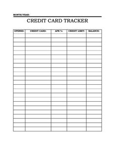 a credit card tracker is shown in this image